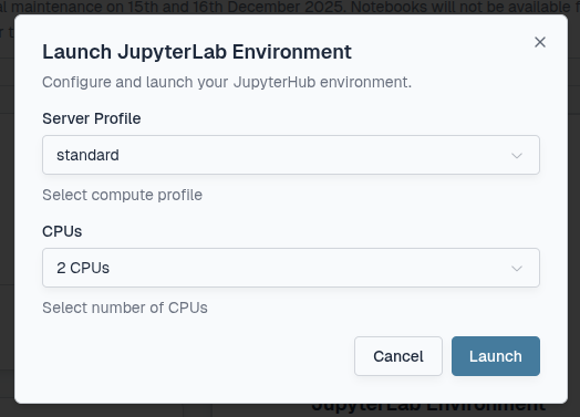 launch jupyterlab